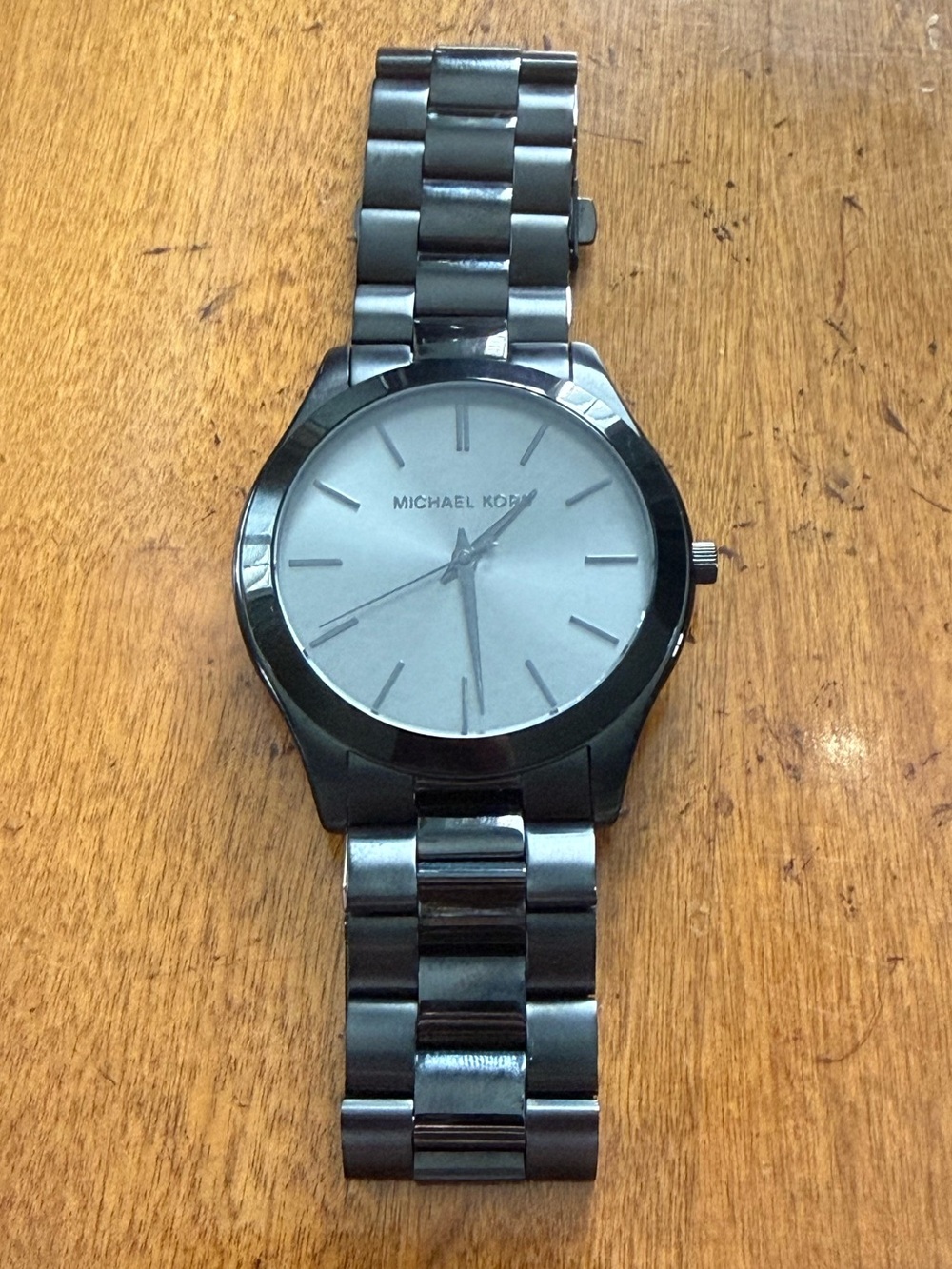 Michael Kors Oversized Slim Runway Black-Tone Watch